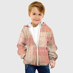 Куртка с капюшоном детская Полосы в цвете 2024 года, цвет: 3D-белый — фото 2