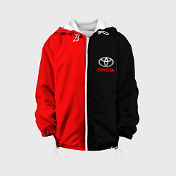 Куртка с капюшоном детская Toyota car красно чёрный, цвет: 3D-белый