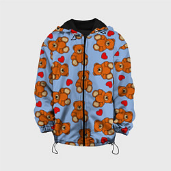 Детская куртка Игрушки мишки и сердца