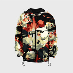 Куртка с капюшоном детская Чикен Ган заварушка, цвет: 3D-черный