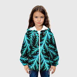 Куртка с капюшоном детская Разряды электричества Tie Dye, цвет: 3D-белый — фото 2