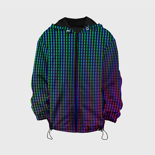 Детская куртка Неоновые светящиеся полосы / 3D-Черный – фото 1