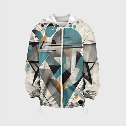 Детская куртка Три человека авангард / 3D-Белый – фото 1