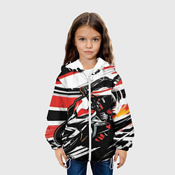 Куртка с капюшоном детская Мото-кросс, цвет: 3D-белый — фото 2