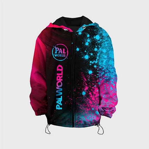 Детская куртка Palworld - neon gradient по-вертикали / 3D-Черный – фото 1