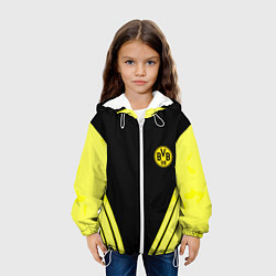 Куртка с капюшоном детская Borussia geometry yellow, цвет: 3D-белый — фото 2