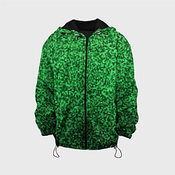 Детская куртка Мелкая мозаика зелёный градиент