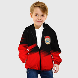 Куртка с капюшоном детская Герб ссср прошлое, цвет: 3D-черный — фото 2