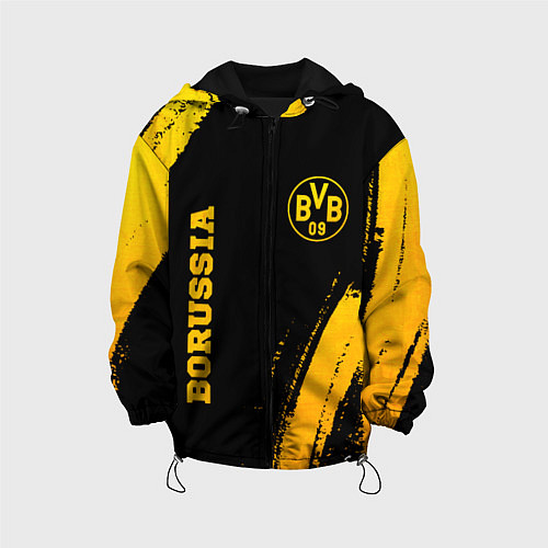 Детская куртка Borussia - gold gradient вертикально / 3D-Черный – фото 1
