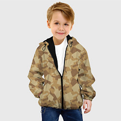 Куртка с капюшоном детская Фак - камуфляж, цвет: 3D-черный — фото 2