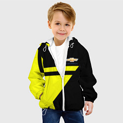 Куртка с капюшоном детская Chevrolet yellow star, цвет: 3D-белый — фото 2