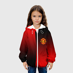 Куртка с капюшоном детская Манчестер Юнайтед градиент спорт, цвет: 3D-белый — фото 2