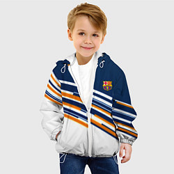 Куртка с капюшоном детская Реал мадрид текстура футбол спорт, цвет: 3D-белый — фото 2