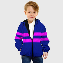 Куртка с капюшоном детская Фриск frisk Undertale полосы, цвет: 3D-черный — фото 2