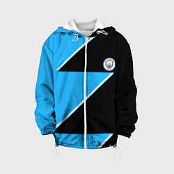 Куртка с капюшоном детская Manchester City geometry sport, цвет: 3D-белый