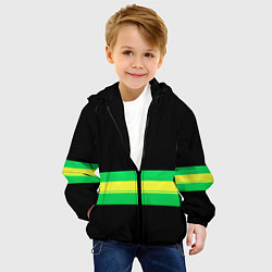 Куртка с капюшоном детская Brawl stars Leon полосы, цвет: 3D-черный — фото 2