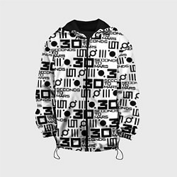 Куртка с капюшоном детская Thirty Seconds to Mars pattern rock, цвет: 3D-черный