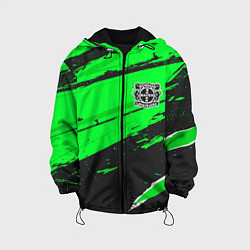 Куртка с капюшоном детская Bayer 04 sport green, цвет: 3D-черный