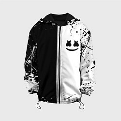 Куртка с капюшоном детская Marshmello краски музыка, цвет: 3D-черный