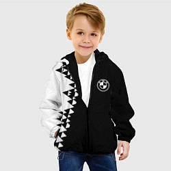 Куртка с капюшоном детская BMW sport geometry steel, цвет: 3D-черный — фото 2