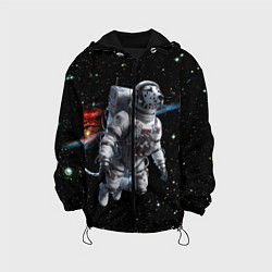Куртка с капюшоном детская The dalmatian brave cosmonaut - ai art, цвет: 3D-черный