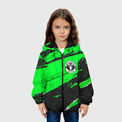 Куртка с капюшоном детская Manchester United sport green, цвет: 3D-черный — фото 2