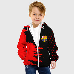Куртка с капюшоном детская Barcelona краски спорт, цвет: 3D-белый — фото 2