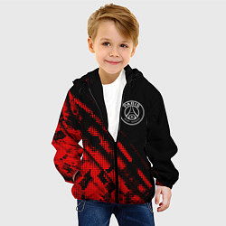 Куртка с капюшоном детская PSG sport grunge, цвет: 3D-черный — фото 2