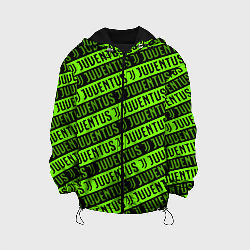 Детская куртка Juventus green pattern sport / 3D-Черный – фото 1