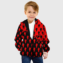 Куртка с капюшоном детская Billie Eilish pattern music steel, цвет: 3D-черный — фото 2