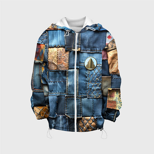 Детская куртка Значок архитектора на джинсах / 3D-Белый – фото 1