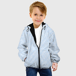 Куртка с капюшоном детская Паттерн бело-голубой, цвет: 3D-черный — фото 2