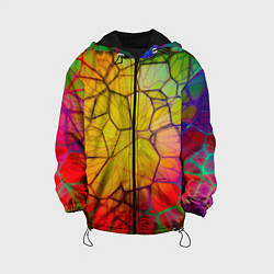 Куртка с капюшоном детская Bright abstraction, цвет: 3D-черный