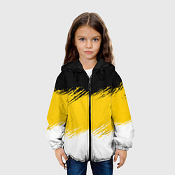 Куртка с капюшоном детская Имперский флаг России штриховка, цвет: 3D-черный — фото 2