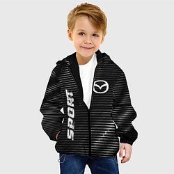 Куртка с капюшоном детская Mazda sport metal, цвет: 3D-черный — фото 2