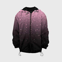 Детская куртка Градиент тёмный розовый брызги