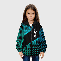 Куртка с капюшоном детская Tottenham football net, цвет: 3D-черный — фото 2