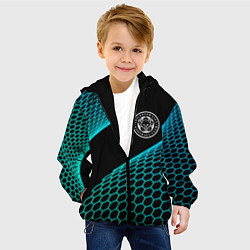 Куртка с капюшоном детская Leicester City football net, цвет: 3D-черный — фото 2