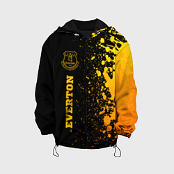 Куртка с капюшоном детская Everton - gold gradient по-вертикали, цвет: 3D-черный