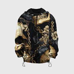 Детская куртка Золотые черепа с цепями