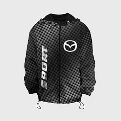 Куртка с капюшоном детская Mazda sport carbon, цвет: 3D-черный