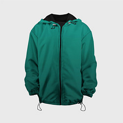 Куртка с капюшоном детская Градиент нефритовый зелёный, цвет: 3D-черный