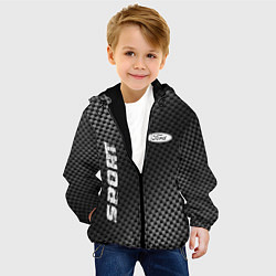 Куртка с капюшоном детская Ford sport carbon, цвет: 3D-черный — фото 2
