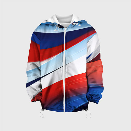 Детская куртка Волнистая абстракция в стиле минимализм / 3D-Белый – фото 1