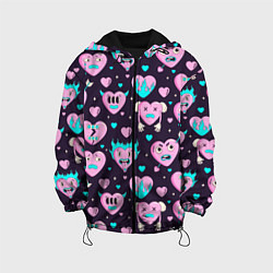 Детская куртка Паттерн с арт сердцами