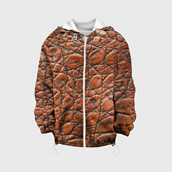 Куртка с капюшоном детская Змеиная шкура текстура, цвет: 3D-белый
