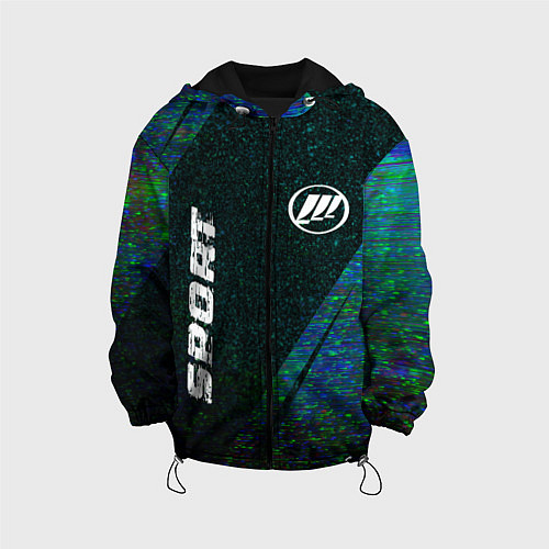 Детская куртка Lifan sport glitch blue / 3D-Черный – фото 1
