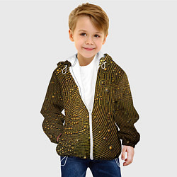 Куртка с капюшоном детская Золотые камушки, цвет: 3D-белый — фото 2