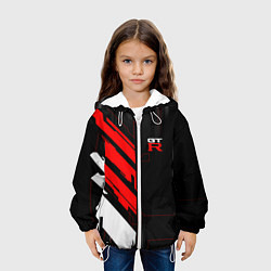 Куртка с капюшоном детская Nissan GTR - Cyber, цвет: 3D-белый — фото 2