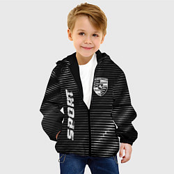 Куртка с капюшоном детская Porsche sport metal, цвет: 3D-черный — фото 2